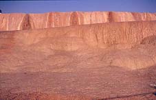 a view from red travertines at Karahayit