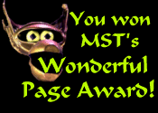 A wonderful MST Page award!
