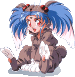 Sasami in a cabbit costume