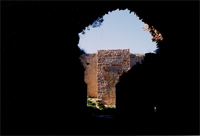 Wall inside Crak de  Chevaliers