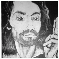 Another of Kevin's Charles Manson paintings