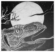 One of Kevin's recent lizard paintings