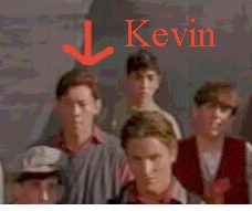 Kevin receiving food from the nuns
