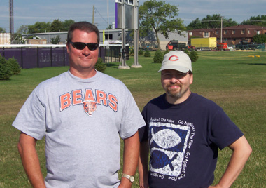 Mikefive and Huskerbear at Training Camp. (7/2005)