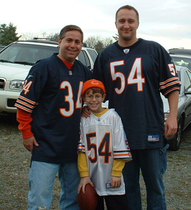 Sal, Little Sal, Da Coach at the Patriots game. (11/26/2006)