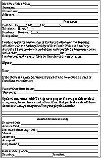 Membership Application Form - Click here to print