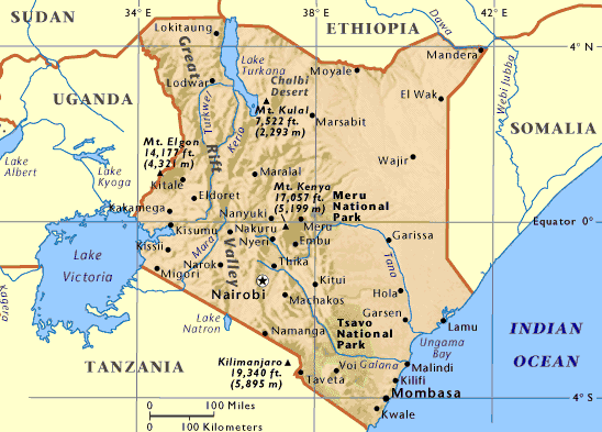 Map of Kenya