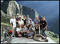 the tour group at machu picchu