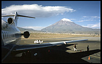 view of el misti as we boarded the plane