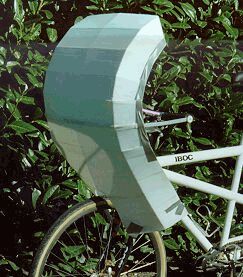 First fairing on Richard's upright