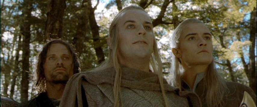 Aragorn, Haldir and Legolas