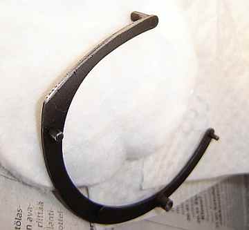 Stopdown lever after sanding its edge