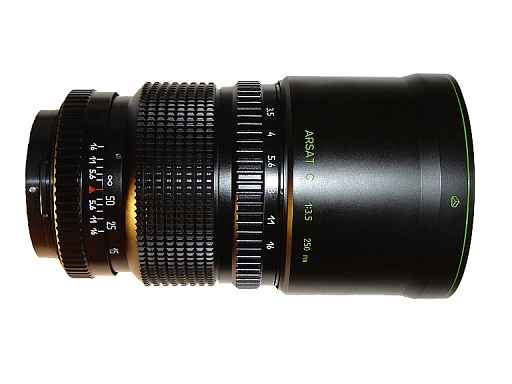 A popular tele lens for the Kiev60 is the Arsat 250mm
