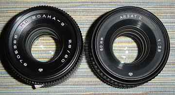 Two common Kiev60 lenses