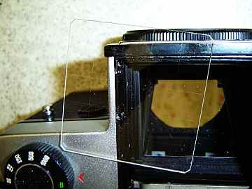 The glass screen in a Kiev60
