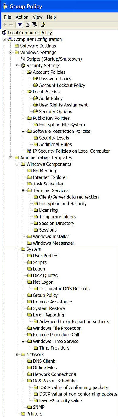 Group Policy: Computer Configuration