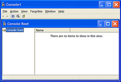Emtpy console window