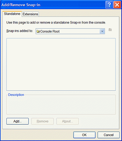 Click Add in the Standalone tab.