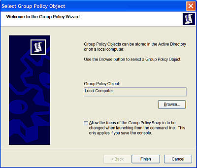 Welcome to the Group Policy Wizard