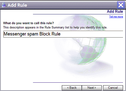 Messenger spam Block Rule