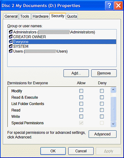 Remove Everyone from the group.