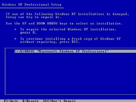 Windows XP Setup