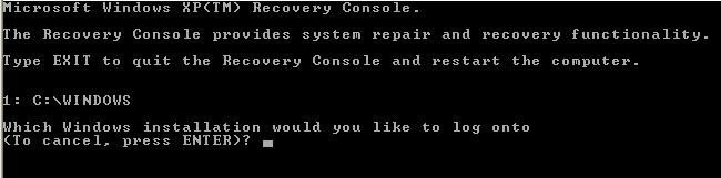 Which Windows installations would you like to log onto?