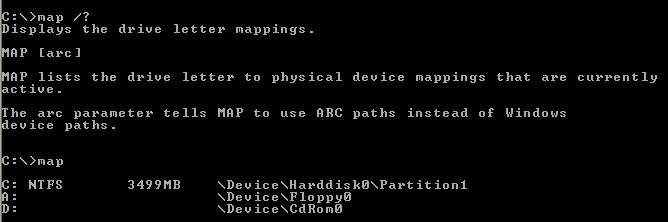 Map command