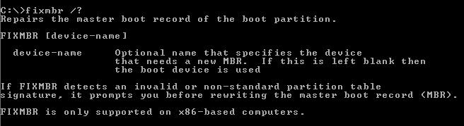 fixmbr syntax