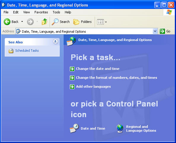 Regional and Language Options