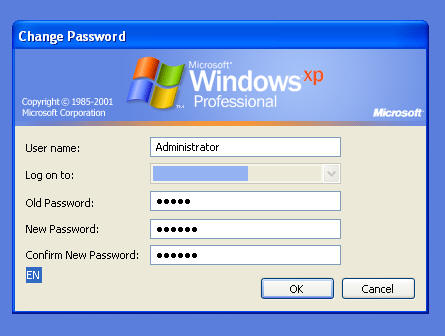 Change Password at the logon screen.