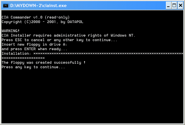 Create a boot floppy