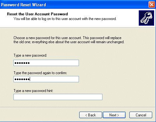 Reset the User Account Password.
