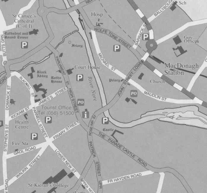 Kilkenny  Page Map of Kilkenny City