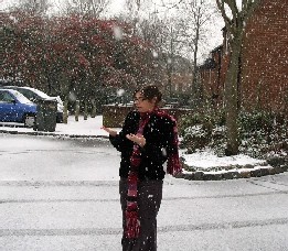 Christmas day snow fun in Preston