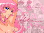 Everything in the background is in black and white ... except for the fact that they all have pink hair and blue eyes like Utena.