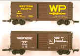UP & WP 40' boxcars