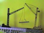 Left crane unfinished and right the finished model