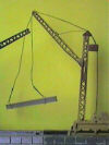 Left crane unfinished and right the finished model