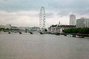Distance view of London Eye