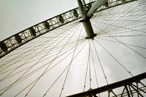 Ground view of Millenium Wheel