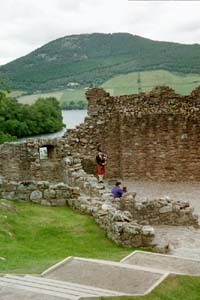 Bag piper at Urquart Castle