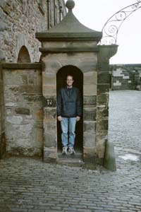 Tom in Stirling guard shack