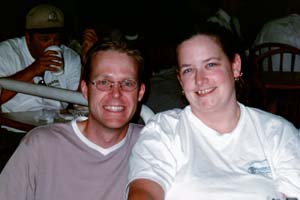 Tom and Sharon at Logan before the trip