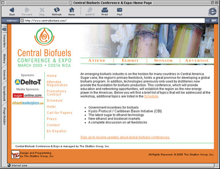 Central Biofuels Conference Web Site Design