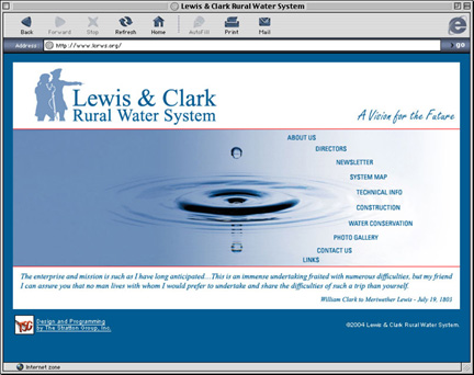 Lewis & Clark Rural Water System Web Site Design