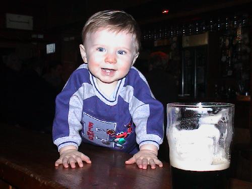where enormous beers are served to small children