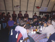 Welcome orientation in the dining room.