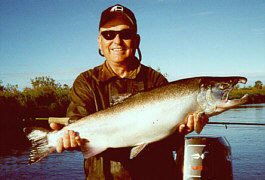 Fred, a popular guide at GRL, presents a big buck silver for the camera.