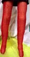 Red Fishnet Tights